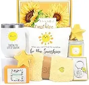 Get Well Soon Gift Basket for Women - 9pcs Care Package, After Surgery Recovery, Feel Better, Thinking of You - Sending You Sunshine Box for Sick Friend