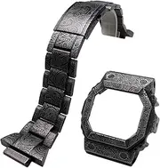 [Korlexchi] Metal Watchband With Watch Case For Casio For G-shock GX56 GX-56BB GWX56 GWX-56BB Men's Bracelet Strap Band With Watch Bezel MOD Kit Retro Carving