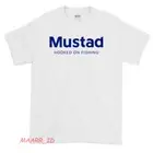 New MUSTAD HOOKS FISHING Logo American Funny T Shirt USA size S-XXL