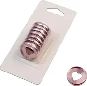 HEVSTIL 8Pcs Heart Metal Expander Discs Book Binding Discs Plastic Discbound Expansion Discs Heart Binder Rings The Happy Planner for Notebooks Planners(28mm,Pink)