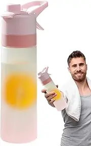 Misting Water Bottle - Refreshing Spray - Drink Bottle, Mist & SIP Cup | Cooling Spray Cup, Portable Atomisation Water Bottle for Sports, Gym, Cycling, Hiking and Daily Use