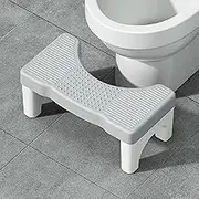 Toilet Stool, Foldable Potty Step Footstool Bathroom Non-Slip Potty Step for Adults and Kids for Sitting Posture Squatting Easy to Clean Portable Relieve Constipation ，for Kitchen Home Office