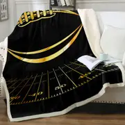 Gold Football Throw Blanket
