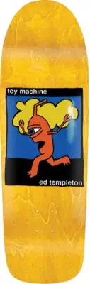 Toy Machine Ed Templeton Early Sect 9.5" Skateboard Deck Pro Model Asst Stains