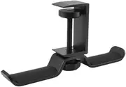 Headphone Stand Creative Headset Hook Holder Metal Gaming Headphone Hanger Stand Desk Clip-on Display Bracket Headset Holder ( Color : Black , Size : 19*3*8cm )
