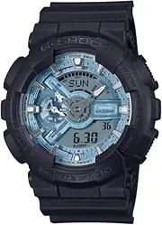 [Casio] G-Shock GA-110CD-1A2 GA-110 Series Analog Digital Black Strap Men's Watch, Blue Dial, 55 × 51.2 × 16.9 mm