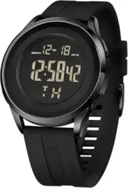 Mens Digital Waterproof Military Watch for Men Silver Dive Tactical Sports Mi...