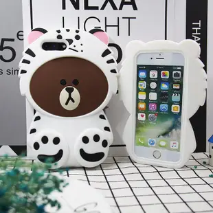 Line 熊大 動物 叢林 iphone 矽膠殼 矽膠套 手機殼 手機套 保護殼 保護套 防摔殼 防摔套 避震殼