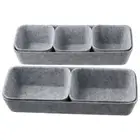 8Pcs Felt Storage Organizer Grey Storage Box Office