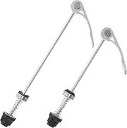 Generic 2pcs Bicycle Hub Quick Release Wheel Hub for Mountain Bike Wheel Road Bike Skewers Front Rear Bicycle Axle Wheel Hub Bike Hub Axle Mountain Bike Accessories Silver Steel