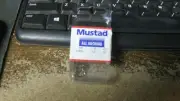 Mustad straight hooks, nip, 50 ct, size 12, bronze, free shipping
