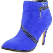 Chelsea & Zoe Kenya Women Pointed Toe Synthetic Ankle Boot Size 6.5 Royal Blue