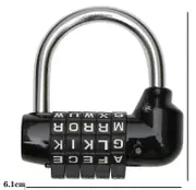 5 Letter Combination Padlock Black - Combination Locks - Bike Lock Laptop Backpack -perfect Compatible With Escape Rooms