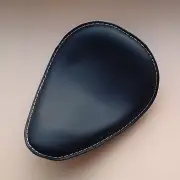 Black Leather Solo Seat For Harley Honda Kawasaki Suzuki Yamaha Chopper Bobber
