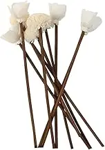 Jecengs Pack of 30 Brown Rattan Reed Fragrance Diffuser and Flower Replacement Refill Rattan Sticks -Two Different Rattan Sticks Flowers