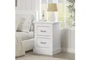 Cosmoliving Nightstand Bedside Table White 59.9cm high x 45cm Length x 40cm width.