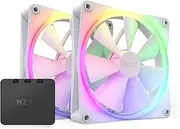 F140RGB - 140mm RGB Fans - Twin + RGB Lighting Controller - White
