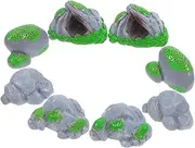 VICASKY Natural Look Miniature Garden Rocks Pcs Resin Fairy Stones for DIY Micro Landscape Decor