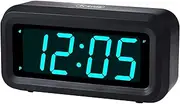 Timegyro Digital Clock Battery Operated Alarm Clock for Bedroom with LED Display with Long Battery Life, Adjustable Brightness, 12/24 Hours, Snooze