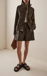 Leather Combat Shorts