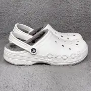 Crocs Baya Lined Mens Size 10 Slip On Clog Shoes White Comfort 205969-11Η