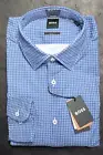 Hugo Boss Men's HAL Kent Casual Fit Med Blue Cotton Dress Shirt 41 16