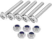 ERINGOGO 1 Set Metal Nuts Stainless Eyebolt Metal Nuts and Washers Assortment Furniture Bolts Hexagonal Screw Machine Screw Assortment Washers Kit Flat Head Bolt 304 Stainless Steel Silver