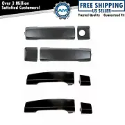 Front & Rear Exterior Door Handles with LH Lock Paint to Match for Titan