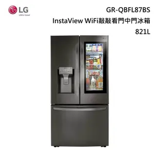 LG GR-QBFL87BS InstaView WiFi 敲敲看 門中門冰箱