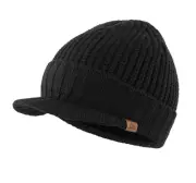 Men's Winter Hat Warm Wool Acrylic Fleece Knit Beanie Cap Outdoor Newsboy Bea...