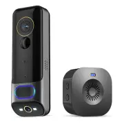 MR12 4MP WiFi Battery Video Doorbell Dual Camera 5200mAh Rechargeable Battery PIR Motion Detection Two-Way Audio Night V
