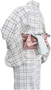 cherie mimi(シェリーミミ) Sheri Mimi N10400101F Women's Yukata Set, 3 Piece Set, PAUR Lora, 2-way Obi Attached Yukata, Lattice Pattern F, Plaid, F