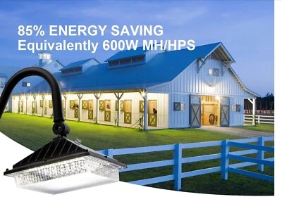 6New Pack Dusk to Dawn Gooseneck LED Barn Light Outdoor Lighting Fixtures Brown