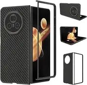 Cell Phone Flip Case Cover Case Compatible with Huawei Honor Magic V3 Leather Case, Wireless Charging Hard Back Cover Protective Phone Case Slim Fold Case Anti-Drop Cover Compatible Compatible with Hu