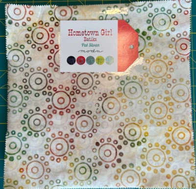 Moda HOMETOWN GIRL Batiks by Pat Sloan Layer Cake (40) 10"x10" squares