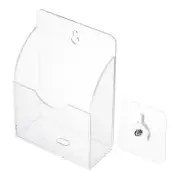 Remote Control Holder, Acrylic 1 Slot Wall Mount Remotes Stand Rack, Clear