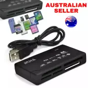USB 2.0 Memory Card Reader Adapter Fit For CF/TF/SD/Micro SD/XD/M2/MS Card