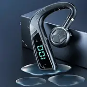 V18 Bone Conduction Headphones Bluetooth5.0 Earbuds With Earhooks With LED Digital Display Business Wireless Earphone For Phones Color Black