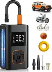 Tire Inflator Portable Air Compressor 8000mAh Cordless Air Pump 150 PSI CAR/BIKE