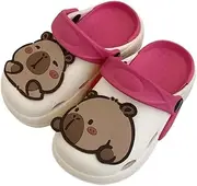 [XUNBAI] Cute Capybara Slippers for Kids,Kids Girls Boys Clogs Garden Shoes,Funny Toddler Animal Slides Sandals,Water Shower Beach Pool Slippers Indoor Outdoor