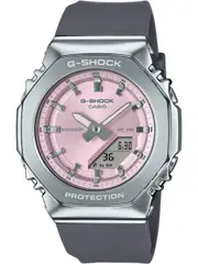 Casio Mini Oak G-Steel Pink GM-S2110-4AER Pink Dial Grey Plastic Womens Watch