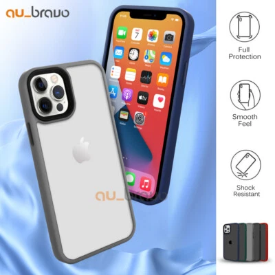 Shockproof Armor Clear Back Case Silicone Matte Cover For iPhone 13 Pro/Max/mini