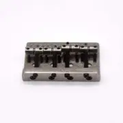 KD By AxLabs Vintage-Style Bass Bridge - 5-Screw, 4-String - Antique Silver