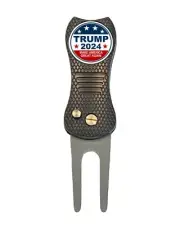 Trump 2024 MAGA Make America Great Golf Ball Marker +Switchblade Divot Tool Gift