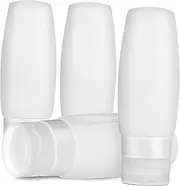 4Pcs Travel Bottles Refillable Squeeze Containers with Caps for Shampoo Facial Products Leak Travel Essentials for Shower Business Trips and Daily Use