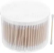 ULTECHNOVO 500pcs Safety Ear Cleaning Swabs Cotton Tips Wooden Sticks for Baby Pet Makeup Beauty