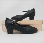 New women's 4 Bloch dance broadway lo character dance shoes heels black