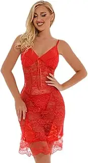 [UIVHLW] Side Slit Hollow Sling Nightdress Lace Homewear