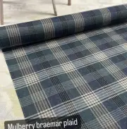 Mulberry Wool Plaid Check Fabric Braemar 3-1/8