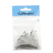 Reliable Stainless Steel Clip for Quick Change of Fishing Hook Lure 100Pcs